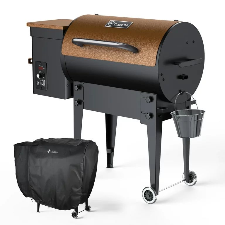 KingChii 456 sq. in Wood Pellet Smoker & Grill BBQ with Auto Temperature Controls, Folding Legs f... | Walmart (US)