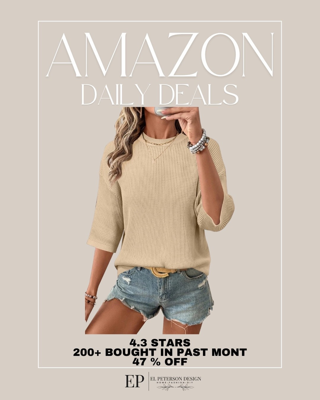 Amazon Daily Deals 
Top

#LTKSaleAlert