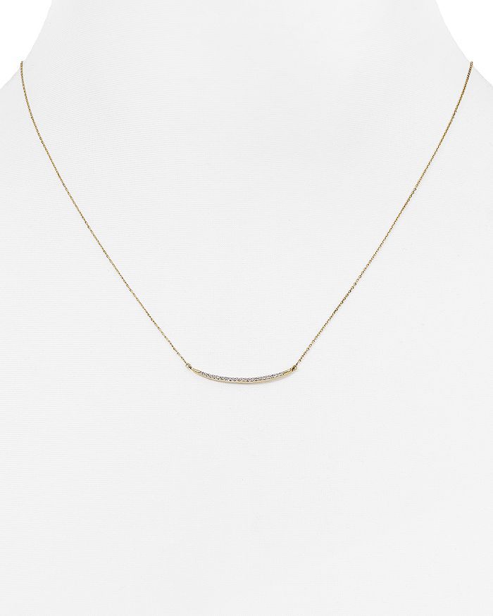 Diamond Pavé Curve Pendant Necklace, 17" | Bloomingdale's (US)