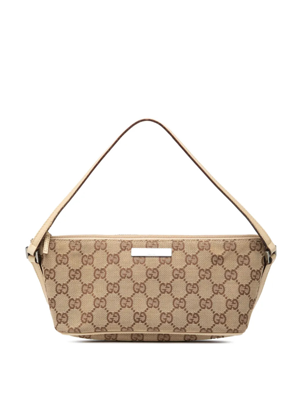 Gucci Pre-Owned 2000-2015 GG Canvas Boat Shoulder Bag | Brown | FARFETCH | Farfetch Global