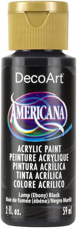 DecoArt Americana Acrylic Paint, 2-Ounce, Lamp Black (DAO67-3) | Amazon (US)