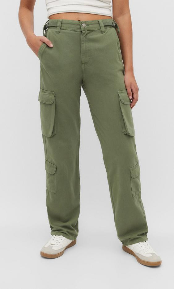 Trousers with waistband | Stradivarius (UK)