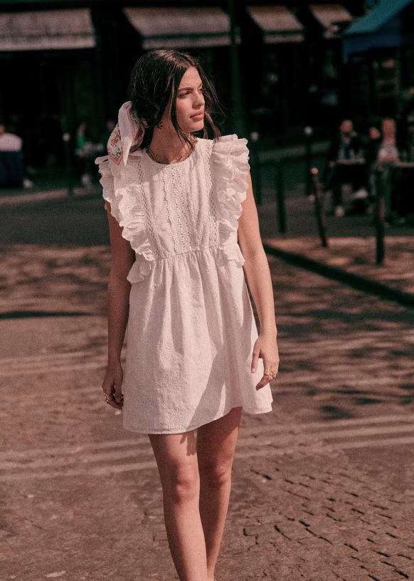 Chacha Dress - Jaune Ecru - Cotton - Sézane | Sezane Paris