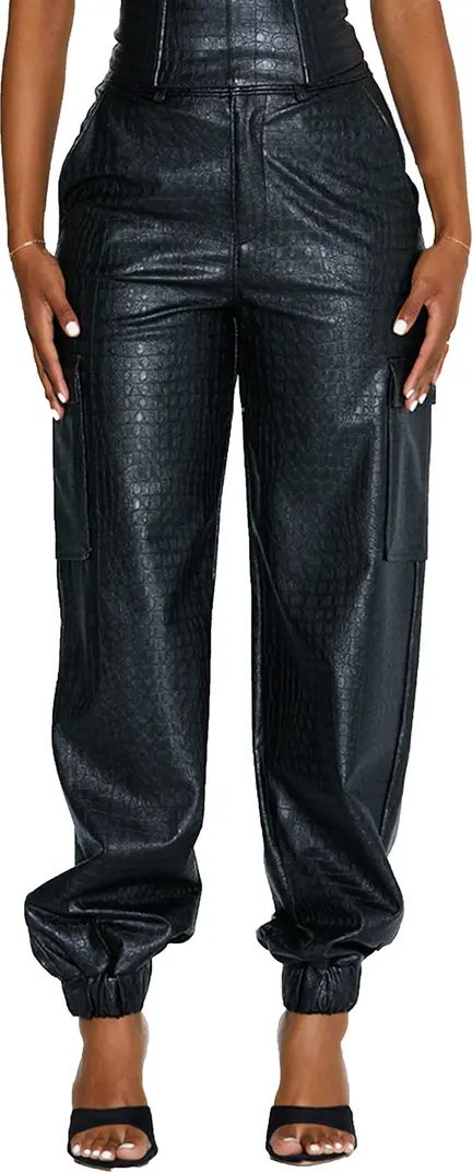 Naked Wardrobe The Crocodile Faux Leather Joggers | Nordstrom | Nordstrom