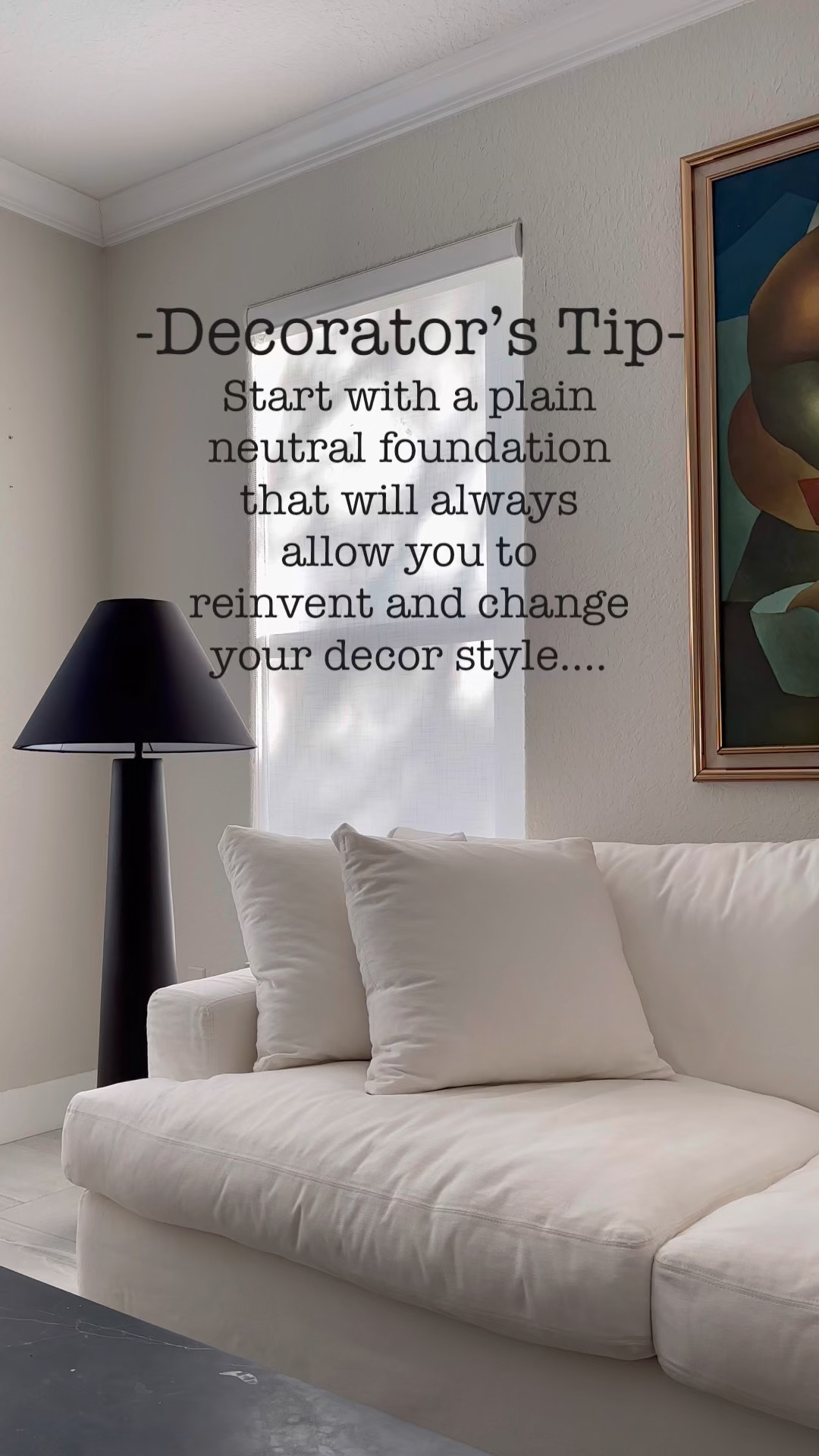 When decorating It is a good idea to purchase neutral pieces of furniture. This will allow you to change your decor or reinvent your style easily! #interiordesign #designtip #homedecor 

#LTKhome #LTKstyletip #LTKSeasonal