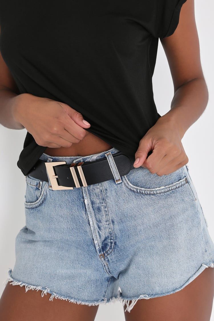 Endlessly Chic Black and Gold Belt | Lulus (US)