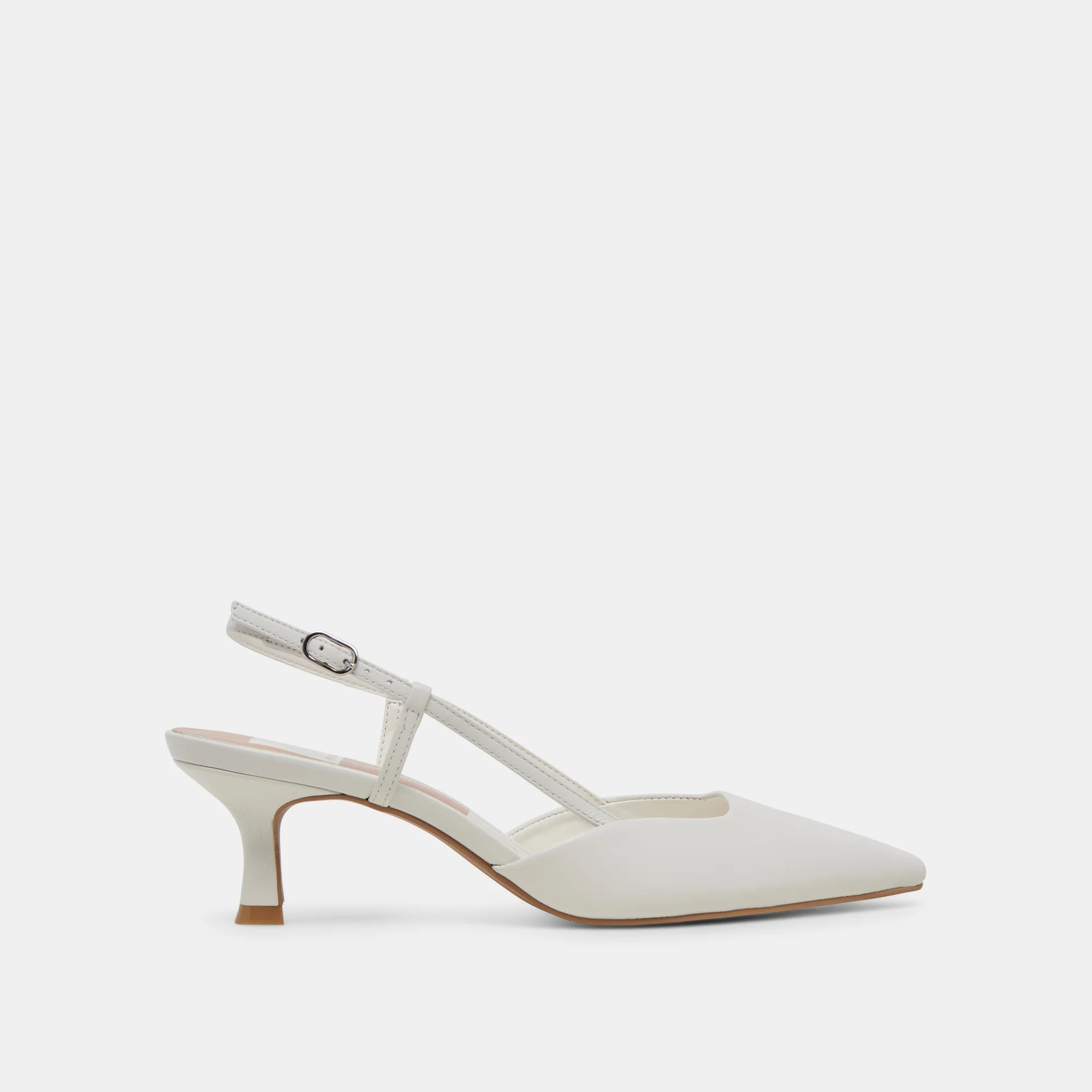 Odela Heels White Leather | DolceVita.com