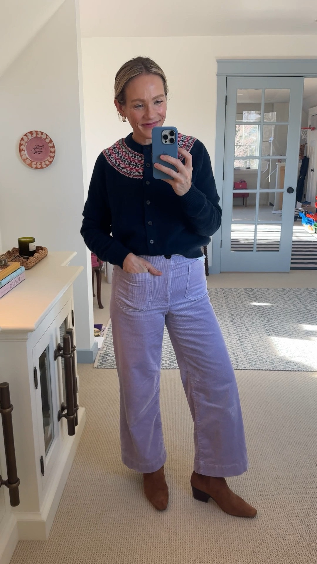 Wearing regular size small in cardigan & favorite white tee, wearing my regular size standard length in Anthro colette corduroy so they're a longer crop (5'3"), boots are very comfortable & true to size now 50% off, eby underwear buy one get one free (NO LIMIT!), merit flush balm on cheeks/lips in color LeBonBon 20% off, favorite everyday socks & earrings lately ~ xo, Claire

#LTKCyberWeek #LTKHoliday #LTKOver40