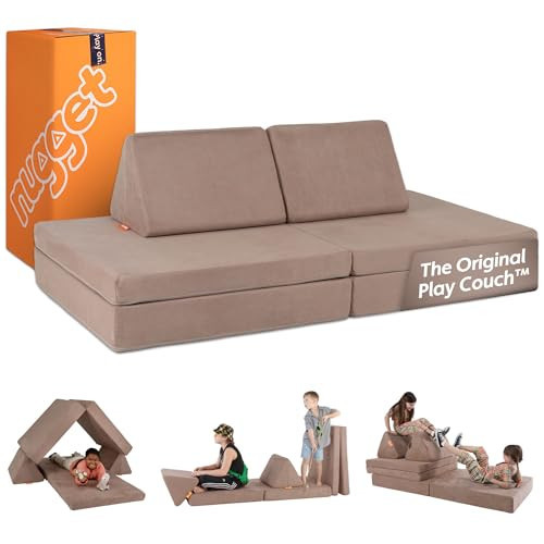 Nugget - The Original Play Couch for Kids - Modular Foam Children's Sofa for Playroom, Imagination, & Creative Open Ended Play - Washable & Convertible Playroom Furniture, Cottontail | Amazon (US)