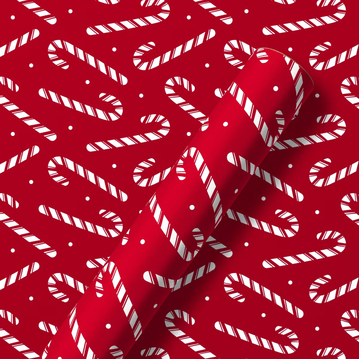 96"x30" Christmas Wrapping Paper Candy Cane Toss | Target