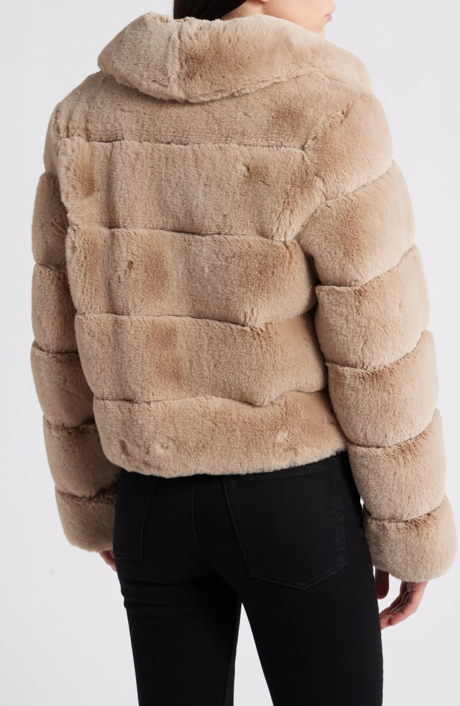 Groove Quilted Faux Fur Coat | Nordstrom