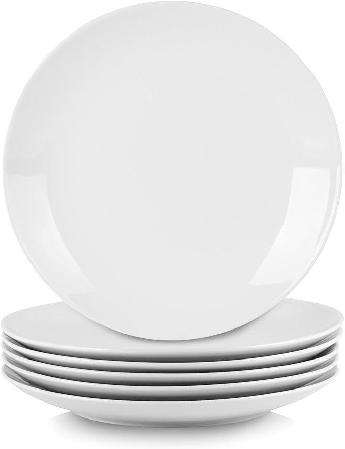 10 Strawberry Street Simply White 10.5" Coupe Dinner Plate, Set of 6 | Amazon (US)