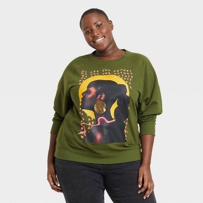 Black History Month Women's We Are The Future Graphic Sweatshirt - Green | Target