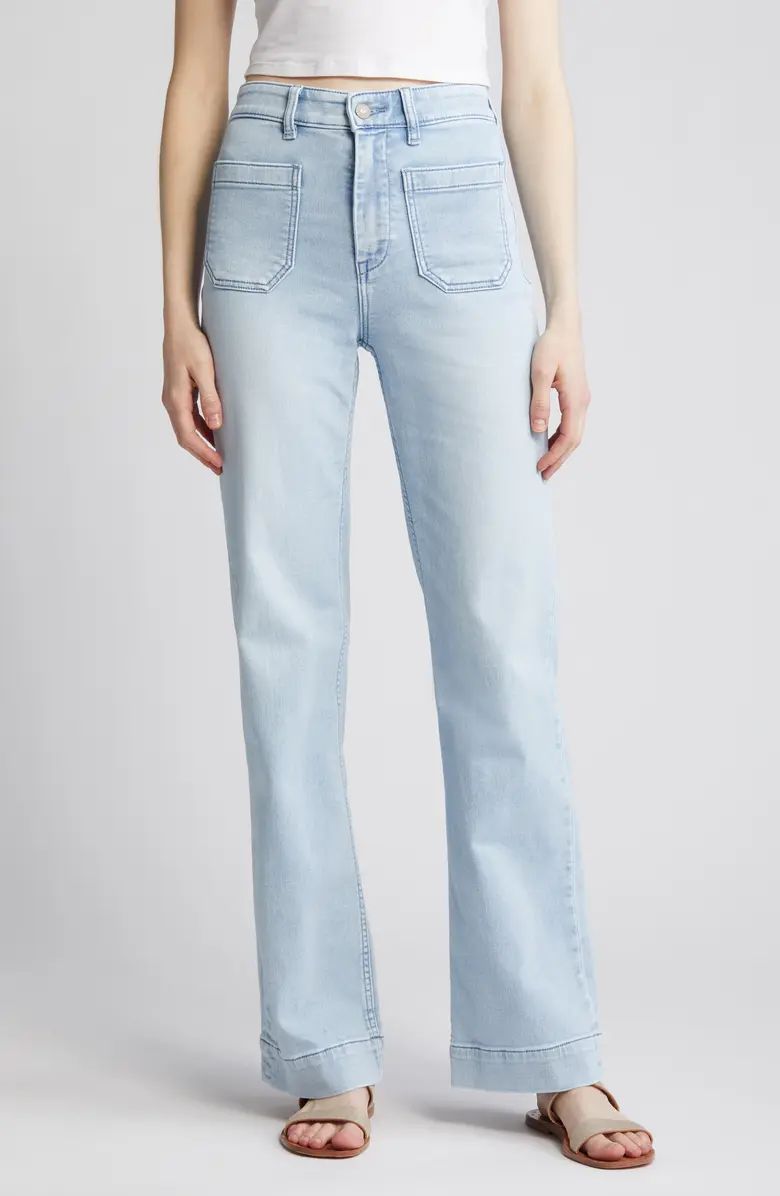 Stretch Terry Wide Leg Pants | Nordstrom