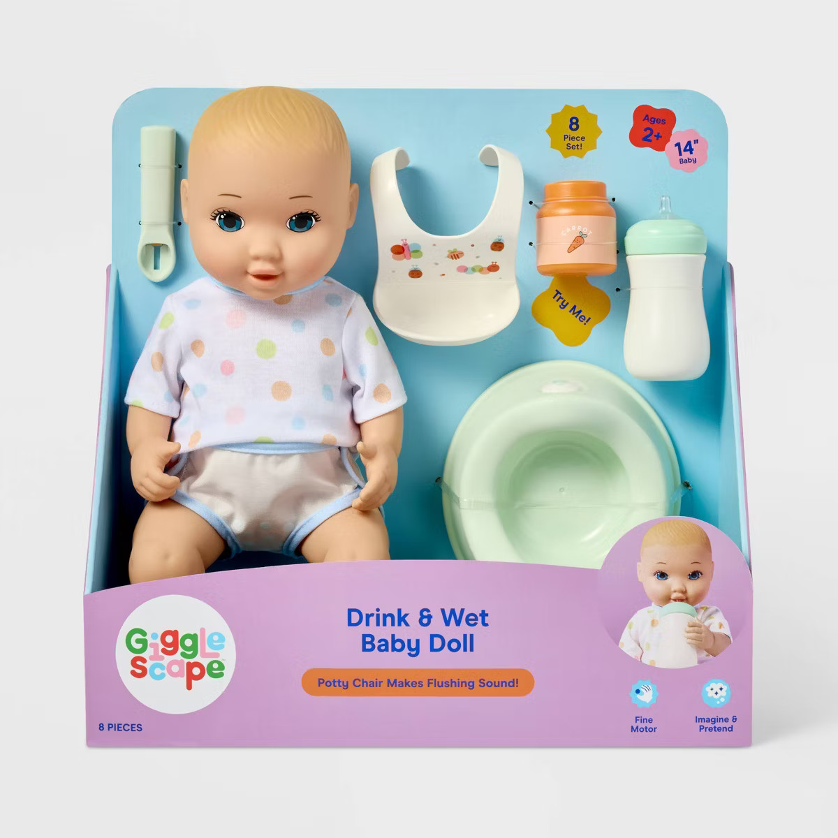 14" Drink and Wet Baby Doll - Gigglescape™ | Target
