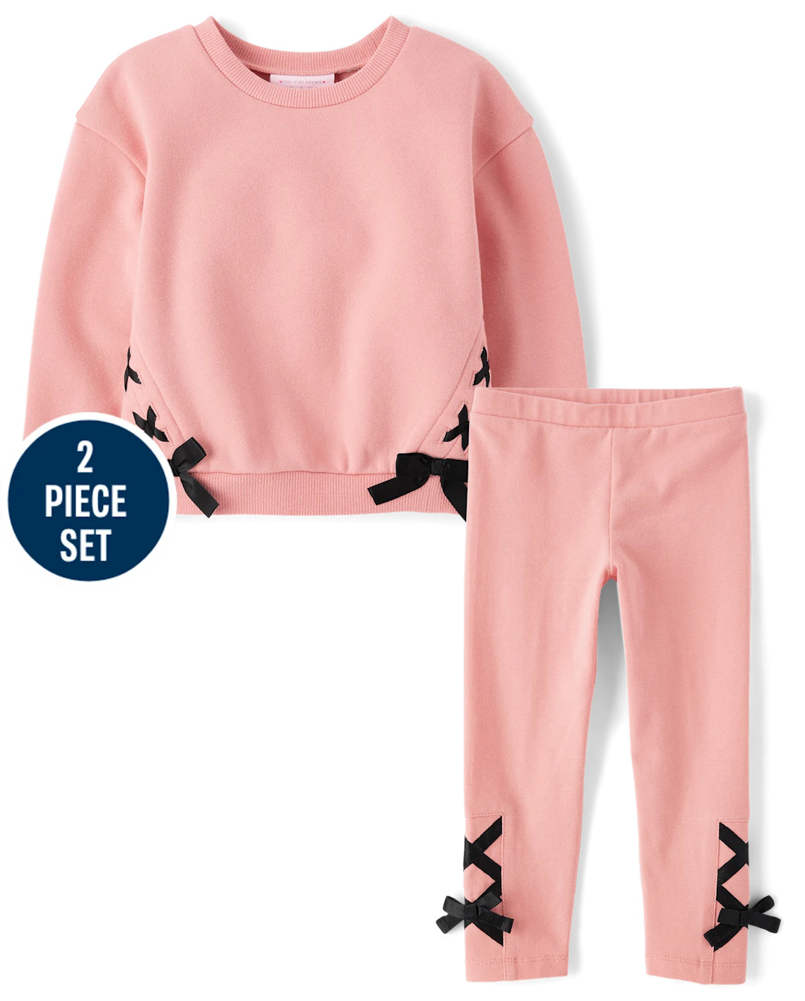 Toddler Girls Lace Up 2-Piece Outfit Set - pink | The Children's Place
