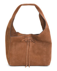 Suede Shoulder Bag With Bow Detail | TJ Maxx