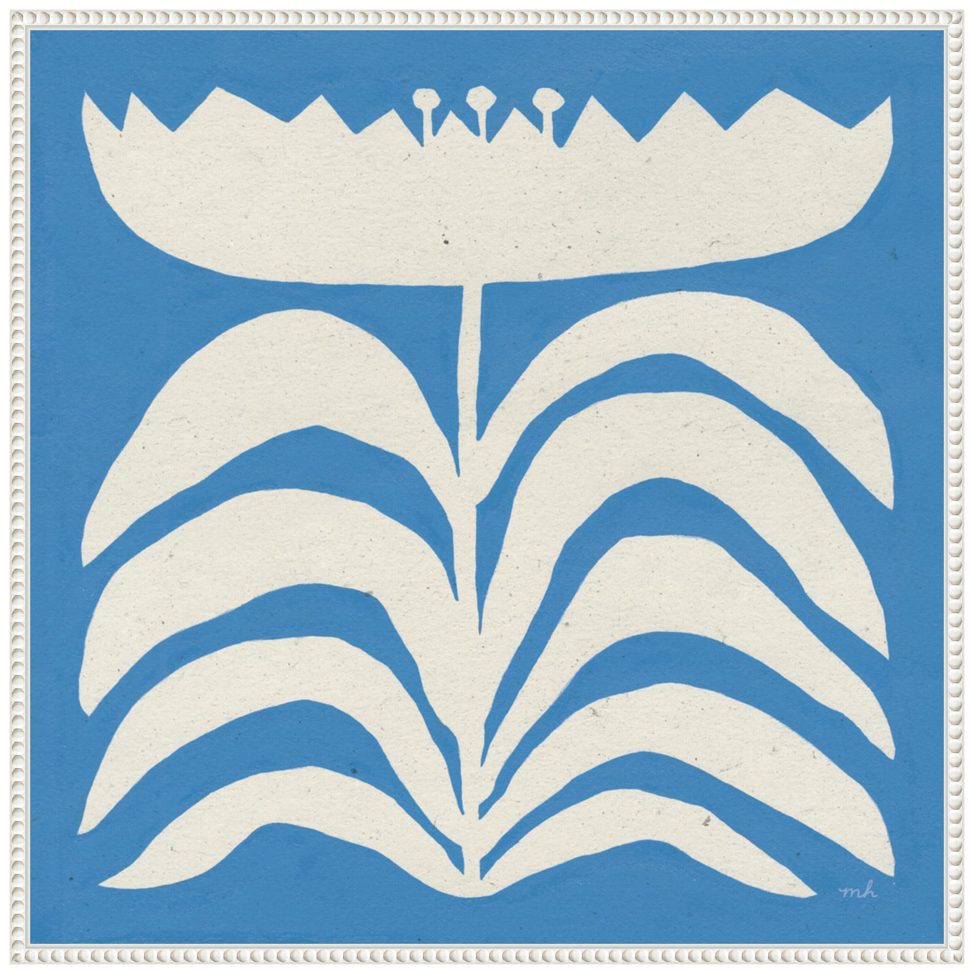 Amanti Art Framed Canvas Wall Art 30x30 Delighted Floral II Blue by Moira Hershey, Framed Wall Ar... | Amazon (US)