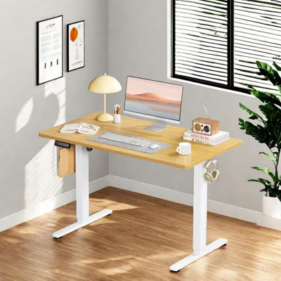 SEVOBAL Desks Ergonomic Standing Desk, Height Adjustable Computer Desk with Control Panel Headphone Hook, Height 28.7'' to 48'', Yellow, 40Inches | Target