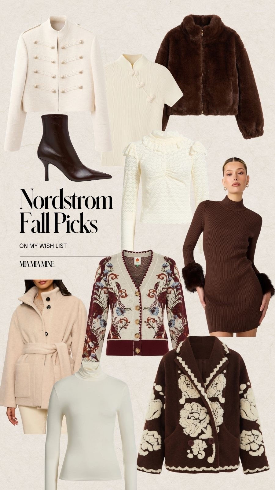 Nordstrom new fall arrivals
Fall cardigan, faux fur coat, new from farm Rio and sweater dresses
