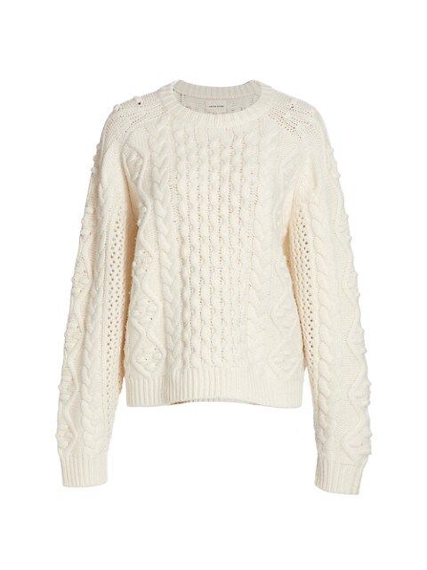 Cableknit Cashmere Blend Sweater | Saks Fifth Avenue