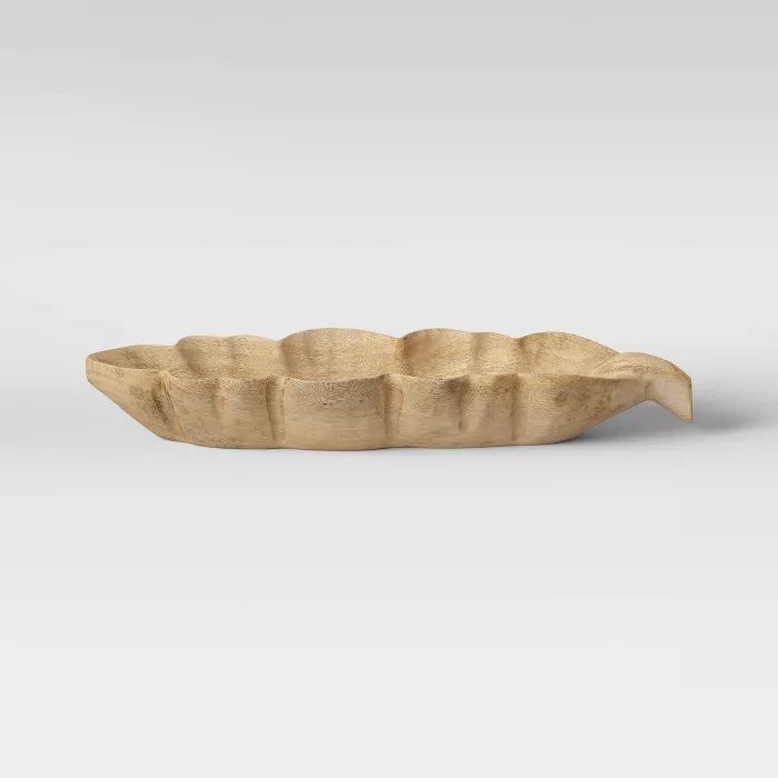 5.5" x 2.25" Wood Leaf Tray Brown - Threshold™ | Target