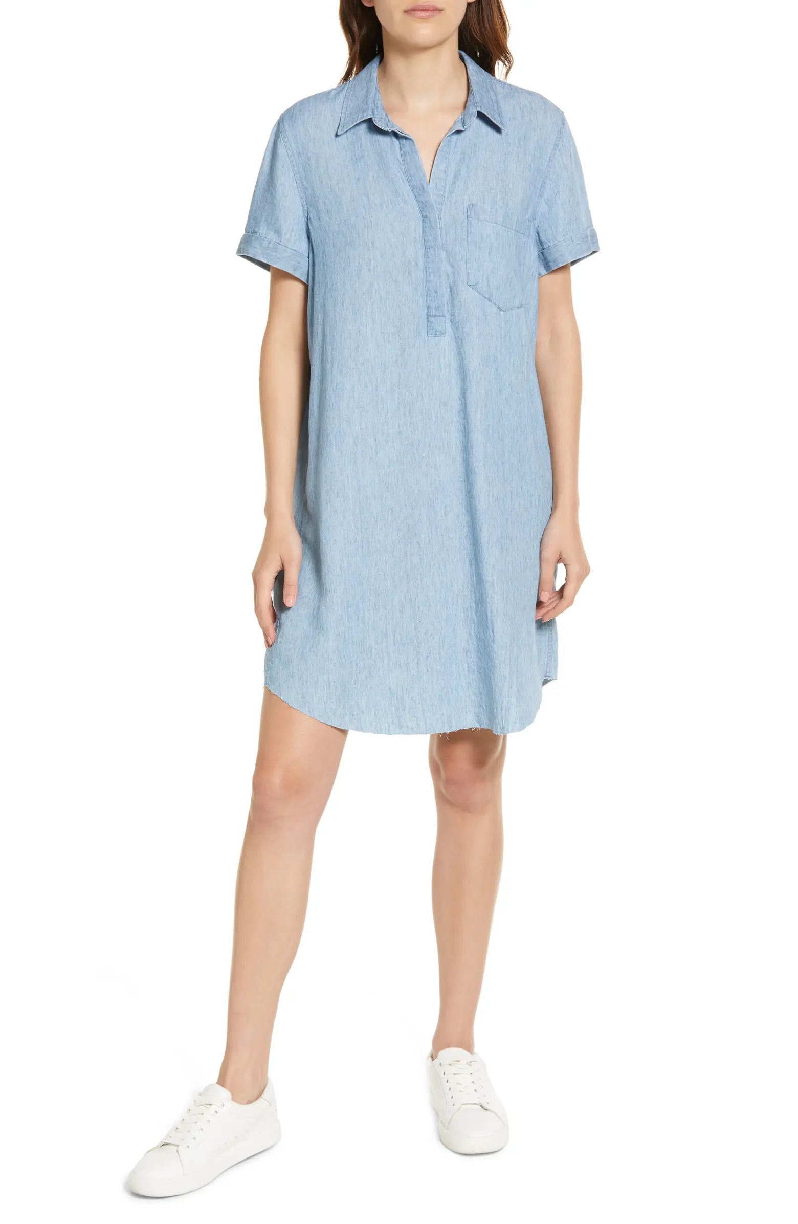 Rails Valerie Short Sleeve Chambray Shirtdress | Nordstrom | Nordstrom