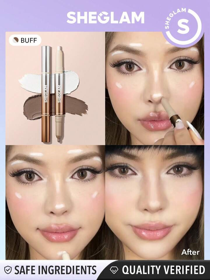 SHEGLAM Fine Line 2-In-1 Nose Contour & Highlight Pen-Buff Xmas Christmas Gift Winter Y2K Thanksg... | SHEIN