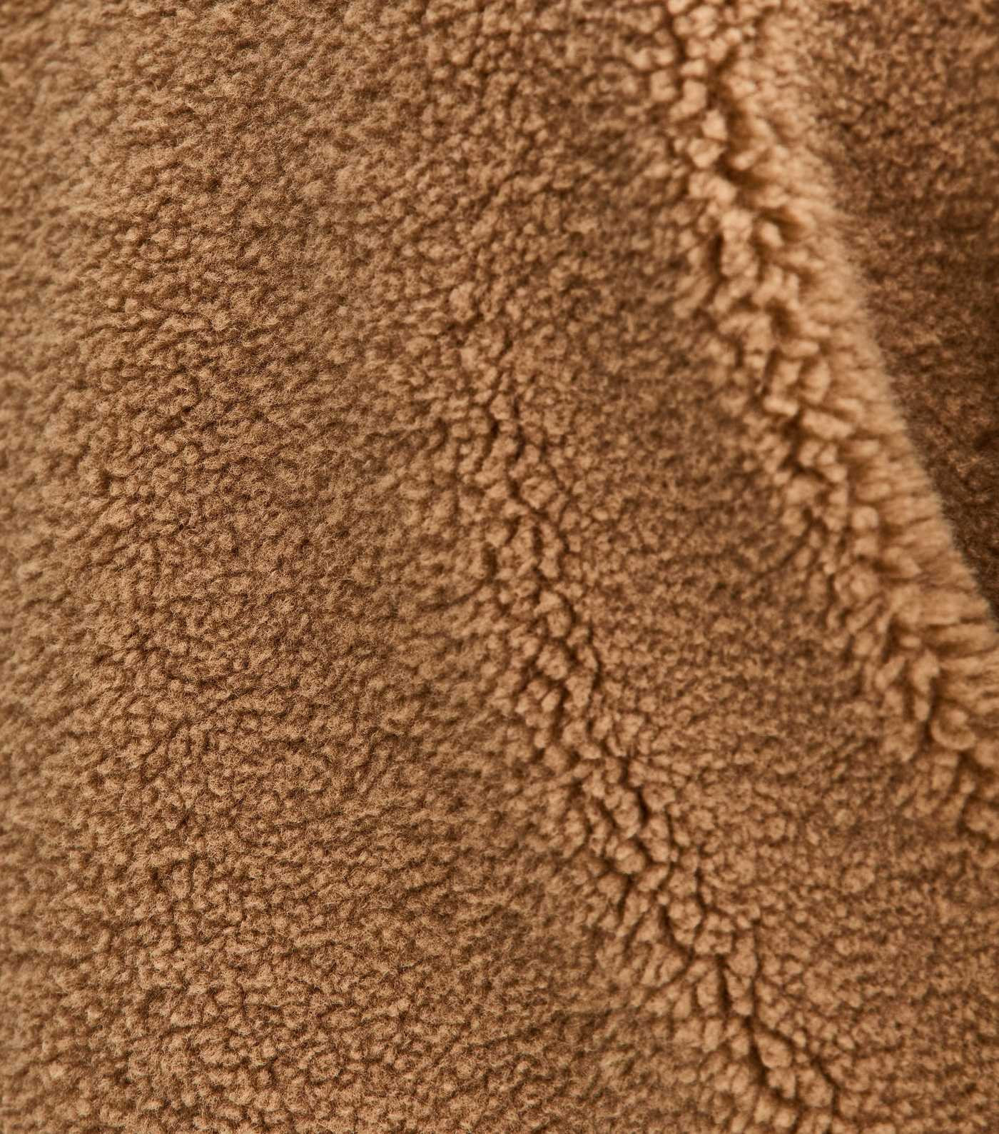 Tan Collared Long Sleeve Borg Coat | New Look | New Look (UK)