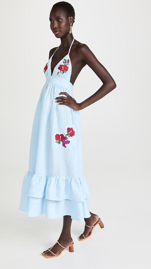 Fanm Mon Pamuk Halter Dress Floral Embroidery | SHOPBOP | Shopbop