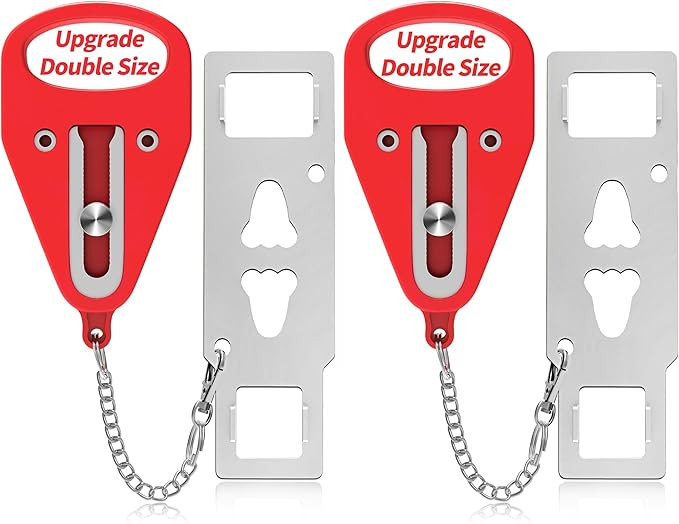 2 Packs Portable Door Lock Safety Door Lock for Hotel Rooms and Apartment Security,Universal Priv... | Amazon (US)