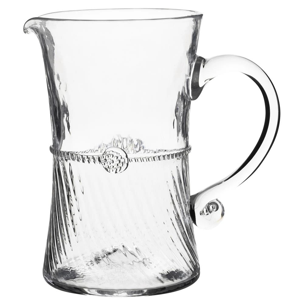 Juliska Graham Modern Classic Clear Glass Bar Pitcher | Kathy Kuo Home