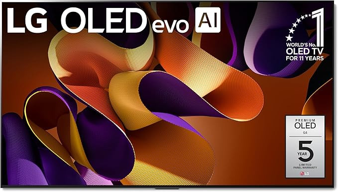 LG 77-Inch Class OLED evo G4 Series Smart TV 4K Processor Flat Screen with Magic Remote AI-Powere... | Amazon (US)