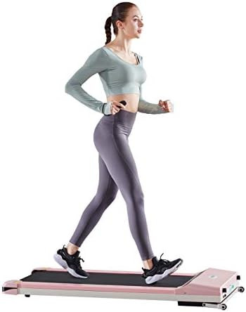UMAY Portable Treadmill with Foldable Wheels, Under Desk Walking Jogging Machine Flat Slim Treadmill | Amazon (US)