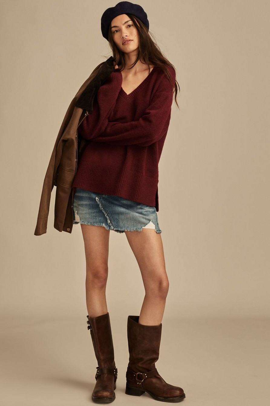 CLOUDSOFT V NECK SWEATER | Lucky Brand
