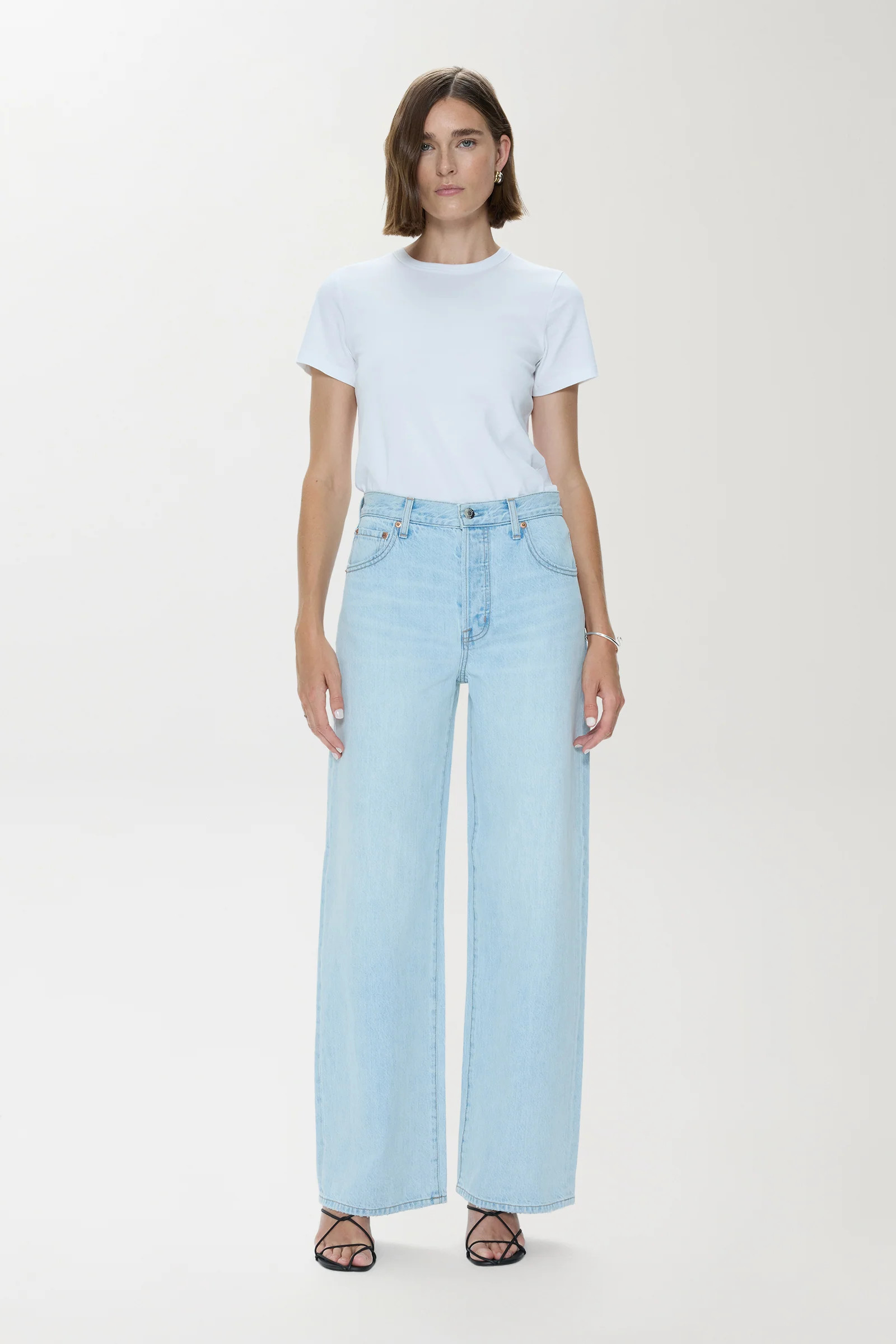 Tate High Rise Bowed Wide Leg Jean - Postcards | Pistola Denim