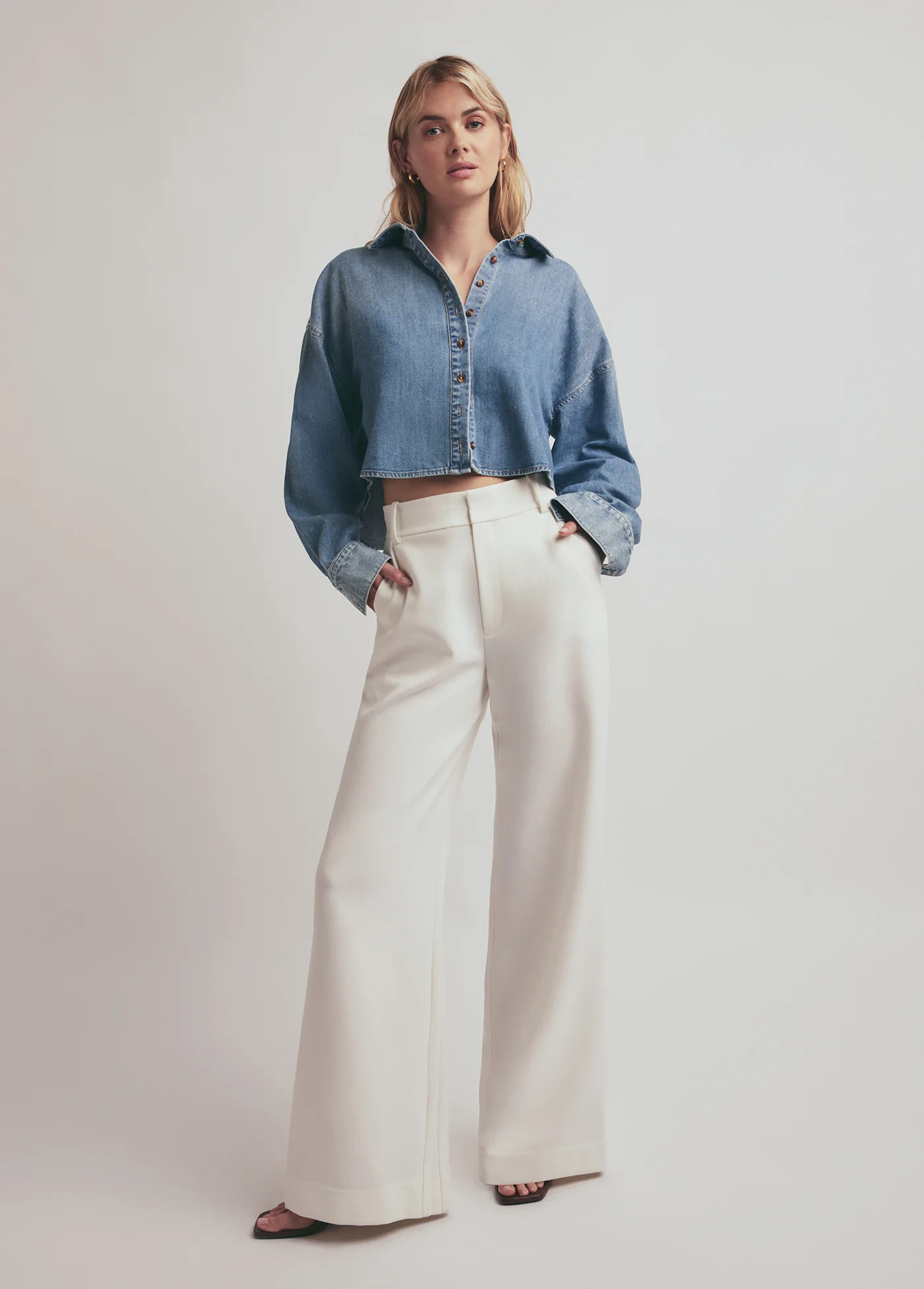 THE CROP EX-BOYFRIEND SHIRT | Favorite Daughter