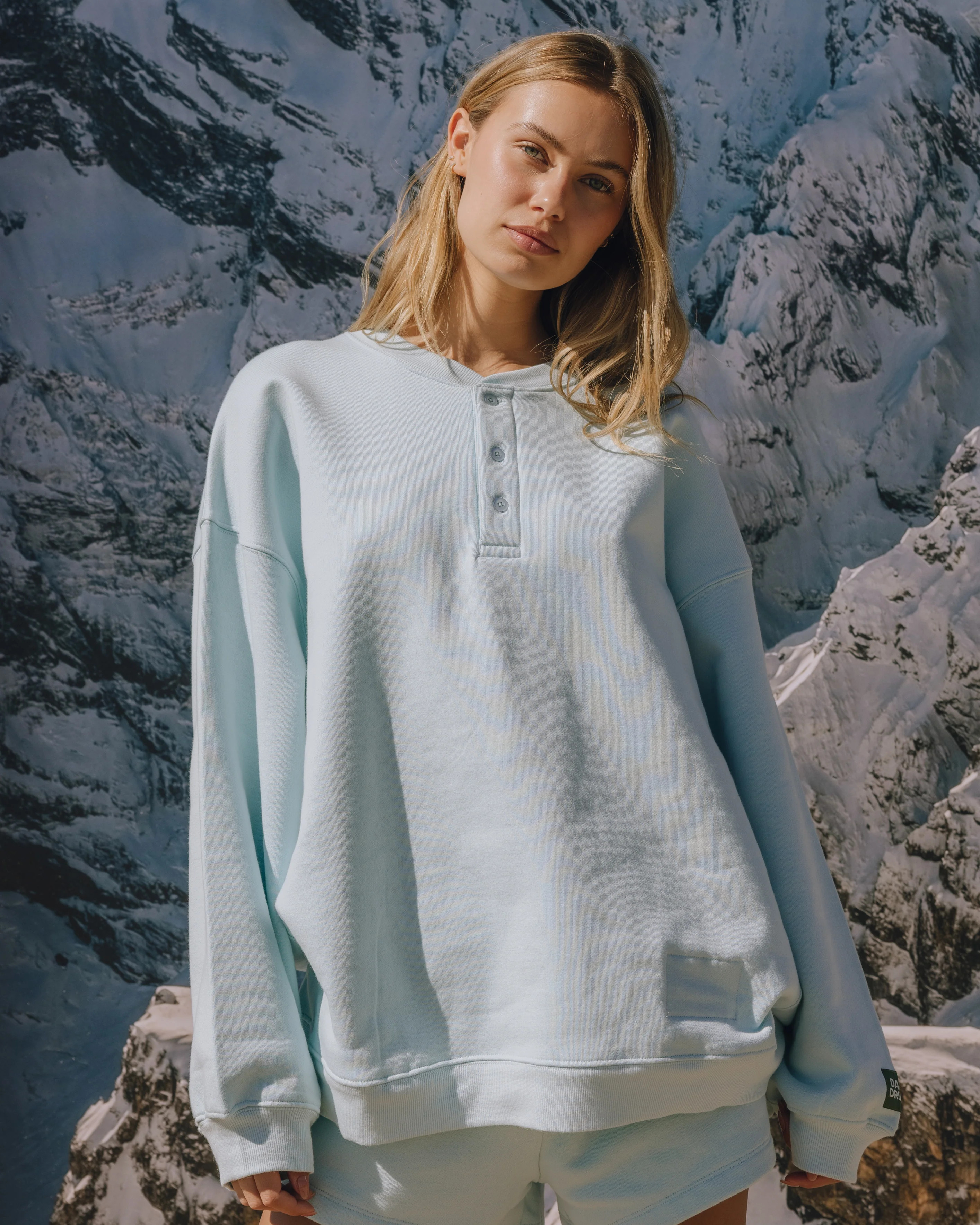 Oversized Fleece Henley - Lake Day | Daily Drills