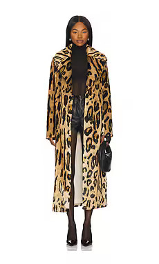 Show Me Your Mumu Miss Cindy Faux Fur Overcoat in Feline from Revolve.com | Revolve Clothing (Global)