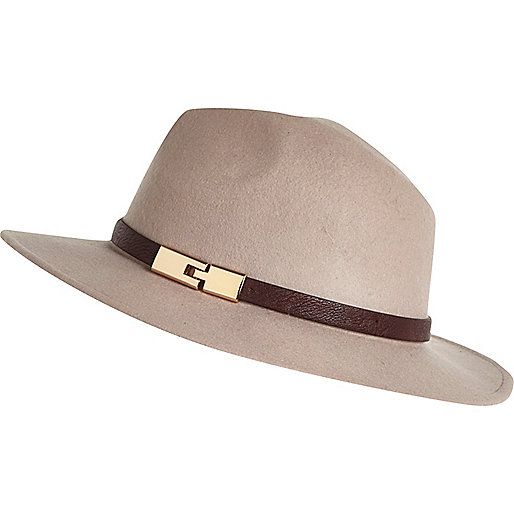 Pink metal trim fedora hat | River Island (UK & IE)