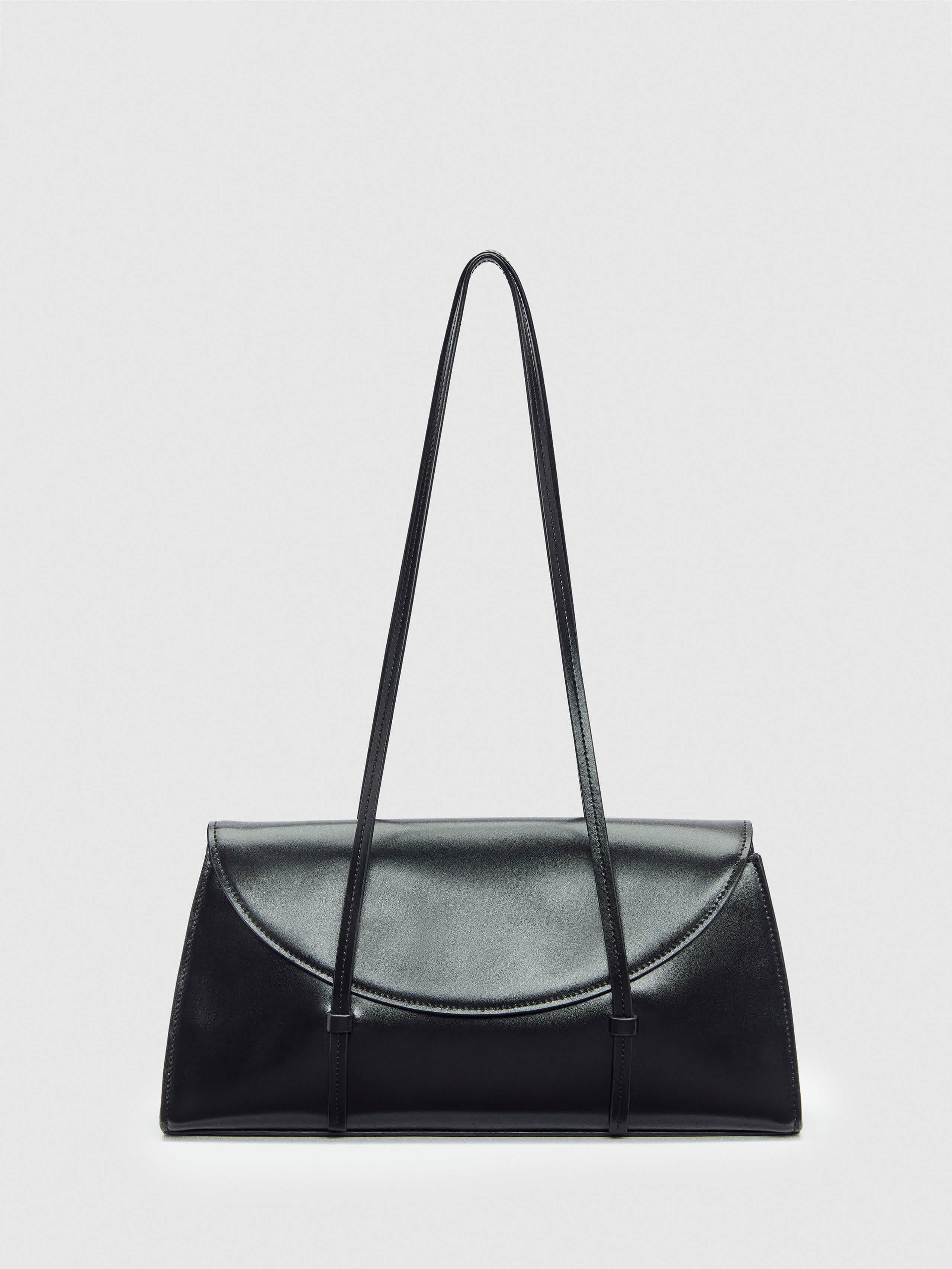 Reformation Elena Shoulder Bag Black Leather | Reformation (Global)