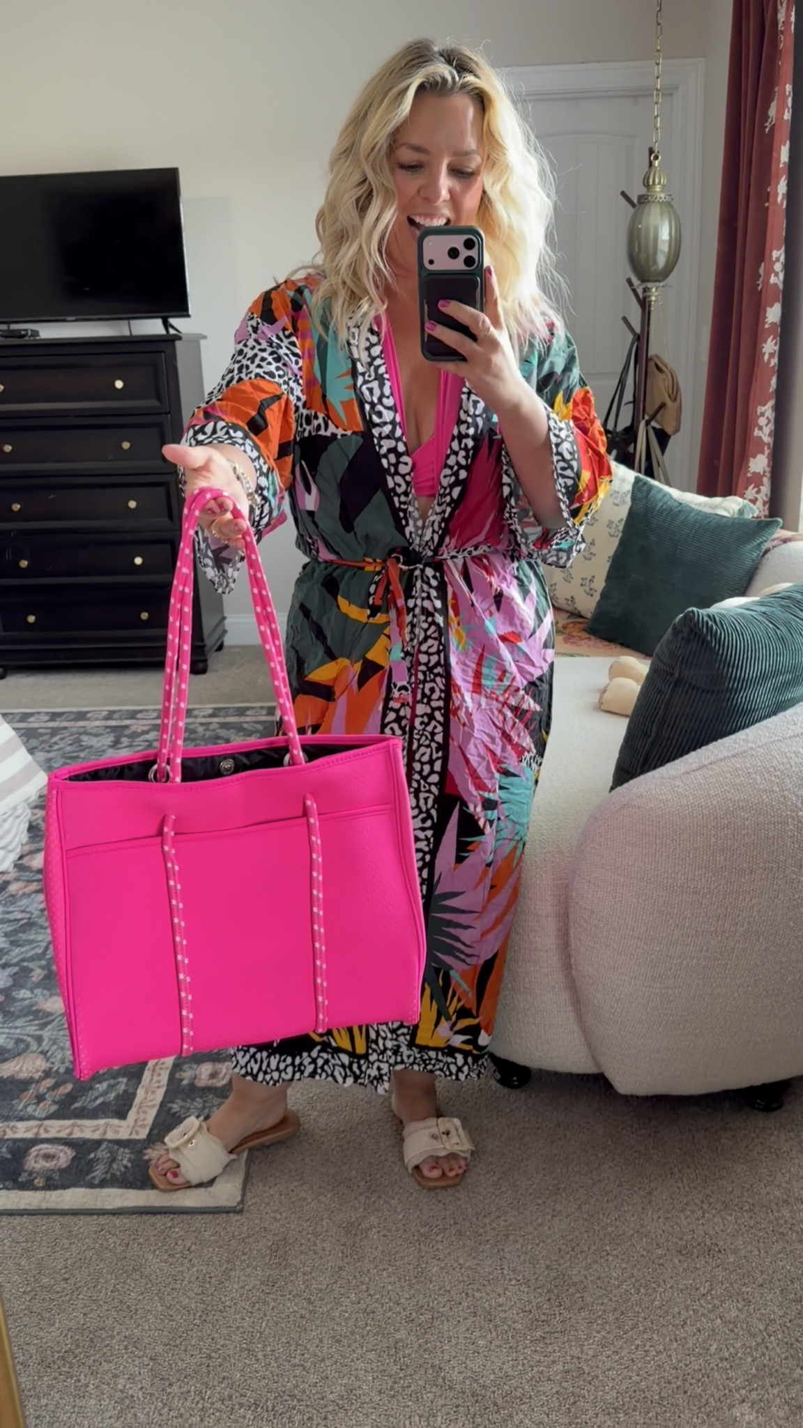 Ok cutest beach/pool tote bag, loving this Amazon cover up & the most fire bathing suit that also gives coverage! Tote is Walmart, the rest is Amazon! Wearing my true size large.

#LTKMidsize #LTKSwim #LTKTravel