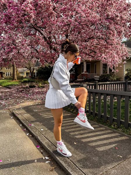 Half zip up pull over ( wearing size small) and pleated skirt (also a size small) from Abercrombie. The white skirt is sold out but linking other colors! Perfect spring outfit! 

#LTKSeasonal #LTKfindsunder100 #LTKstyletip