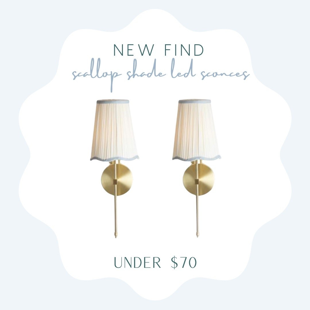 Blue and white scallop led sconce lamps under $70!