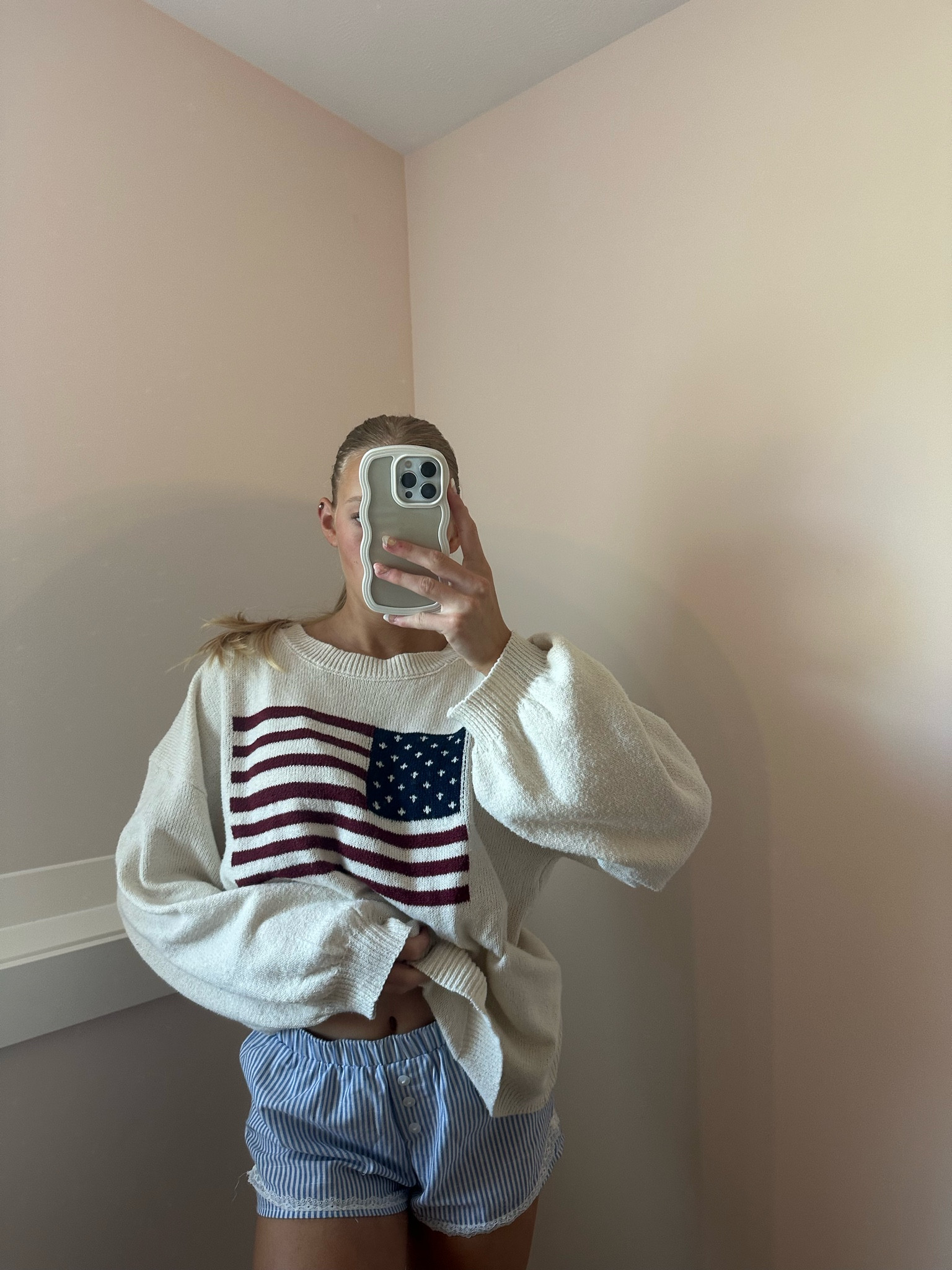 Perfect fit for the Fourth of July 🇺🇸 
Sweater size- large 
Shorts- small

#LTKFindsUnder100