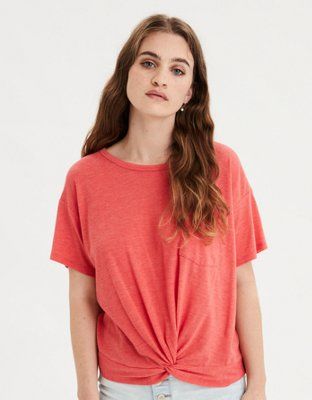 AE Twist Front T-Shirt | American Eagle Outfitters (US & CA)