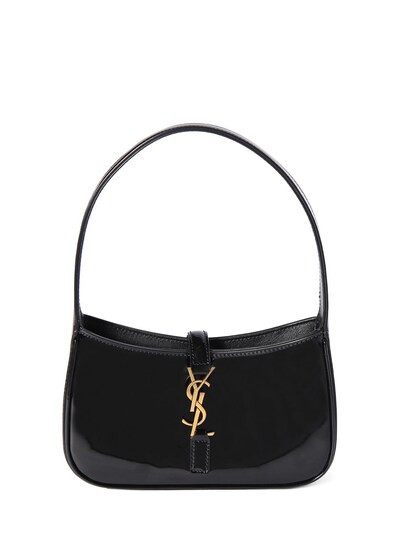 Saint Laurent - Le 5 à 7 mini patent leather hobo bag - Black | Luisaviaroma | Luisaviaroma
