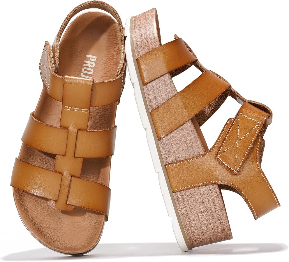 Project Cloud Platform Sandals Women - Comfortable Memory Foam Insole Ladies Wedges - Non Slip & ... | Amazon (US)