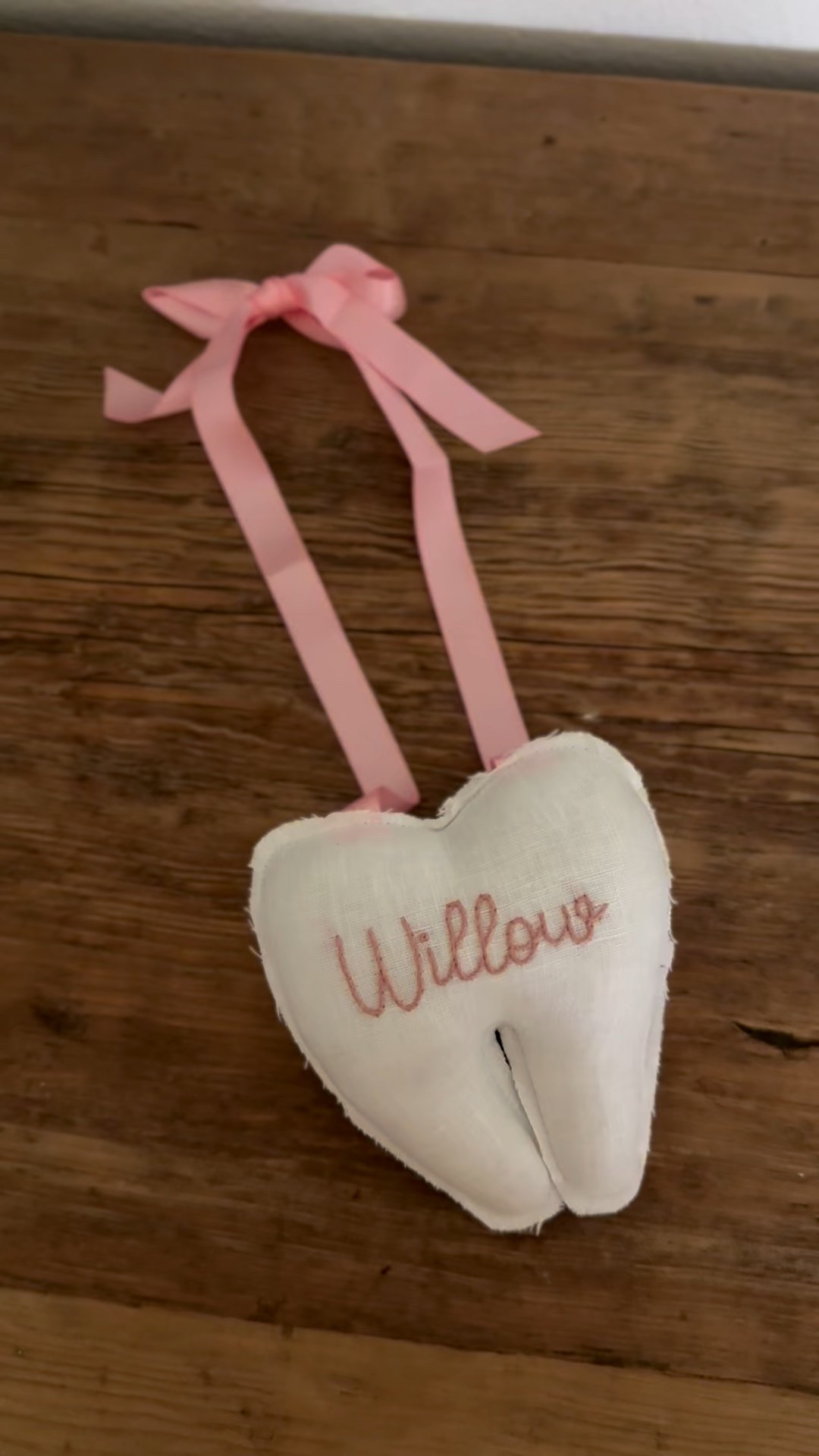 Willow is about to lose her first ever tooth at 6.5
 (I thought she was going to be a baby forever…….)
But had to keep the childhood magic alive so bought this little tooth pillow. Ugh so cute and under $10! 

#LTKKids #LTKmomlife #LTKBump