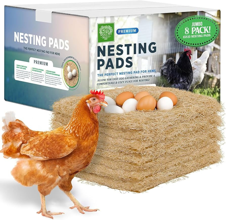 Small Pet Select - Chicken Nesting Pads (8-Pack), 13x13, for Hens, Fits Most Nesting Boxes, Chick... | Amazon (US)